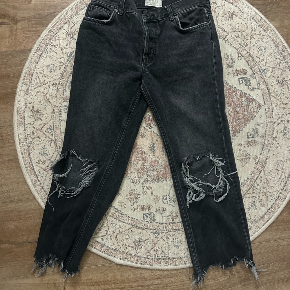 We the Free Black distressed jeans